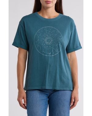C&C California Drew Boyfriend T-Shirt - Blue
