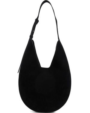 BCBGMAXAZRIA Hobo Faux Suede Shoulder Bag - Black