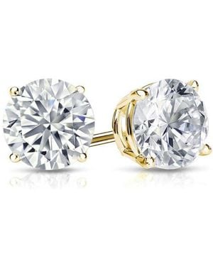 Suzy Levian Cubic Zirconia Stud Earrings - Yellow