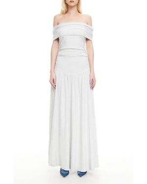Lioness Field Of Dreams Off The Shoulder Maxi Dress - White