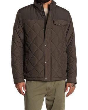 Cole Haan Quilted Faux Shearling-Lined Jacket - Brown