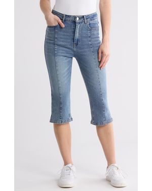 Vigoss Front Seam Pedal Pusher Crop Jeans - Blue
