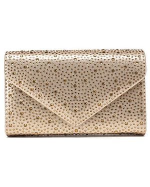 Lady Couture Rhinestone Envelope Clutch - Gray
