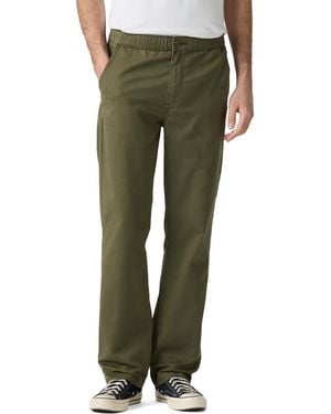 Levi's Pull-On Relaxed Straight Leg Twill Pants - Green