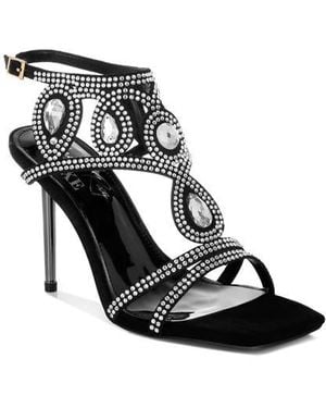 LONDON RAG Fialka Crystal Embellished Stiletto Sandal - Black