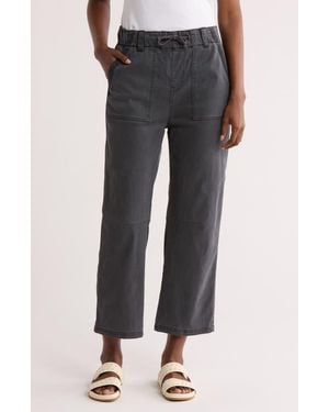 Splendid Gina Drawstring Wide Leg Pants - Gray