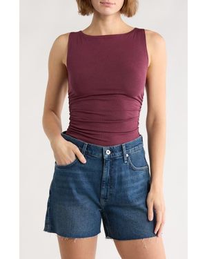 Rag & Bone Lucy Ruched Sleeveless Top - Purple