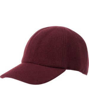 Amicale Wool & Cashmere Faux Shearling Lined Knit Baseball Cap - Red