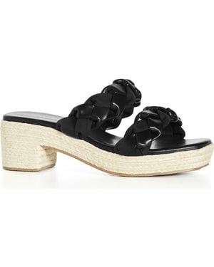 City Chic Roxy Platform Sandal - Black