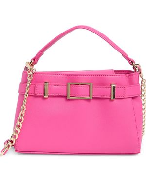 Madden Girl Buckled Convertible Top Handle Bag - Pink