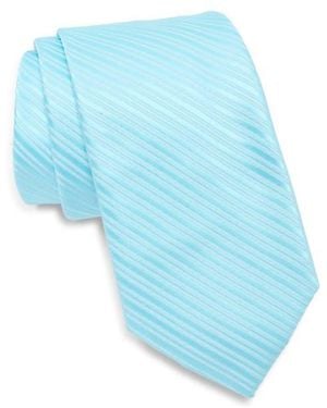 Nordstrom Rack Stripe Rib Satin Tie - Blue