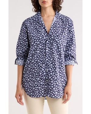 Frank & Eileen Relaxed Fit Cotton Button-Up Shirt - Blue
