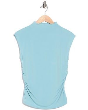DKNY Funnel Neck Jersey Top - Blue