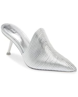 Cult Gaia Mara Metallic Pointed Toe Mule - White