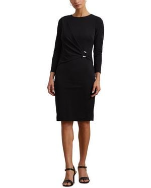 Ralph Lauren Long Sleeve Matte Jersey Dress - Black