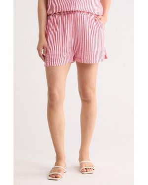 Caslon Cotton Gauze Shorts - Red