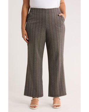 Max Studio Double Knit Wide Leg Pants - Green