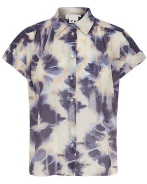 Ichi Emmereetta Cotton Shirt - Blue
