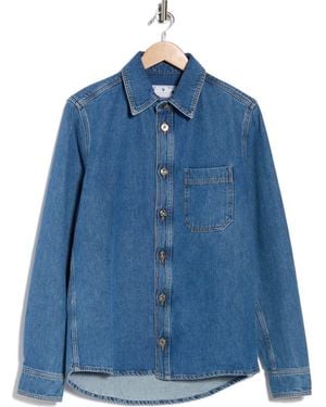 Off-White c/o Virgil Abloh Industry Denim Button-Up Shirt - Blue