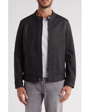 Frye Cafe Leather Racer Jacket - Black