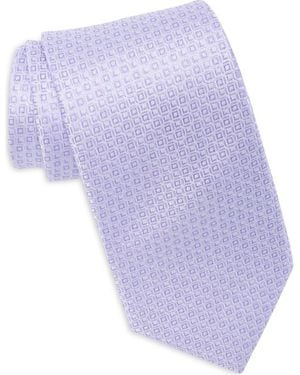 Duchamp Neat Jacquard Silk Tie - Purple