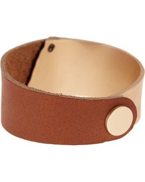 Saachi Wild Ways Metal & Leather Bracelet - Brown