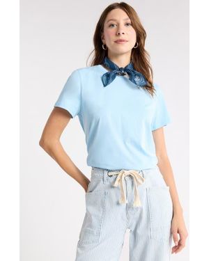 1901 Crewneck Cotton T-Shirt - Blue