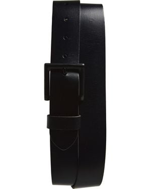 AllSaints Logo Buckle Leather Belt - Black