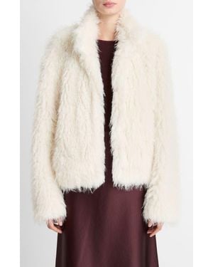 Vince Shaggy Faux-Fur Jacket - Natural