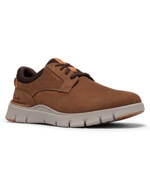 Clarks Step 365 Plain Toe Leather Sneaker - Brown