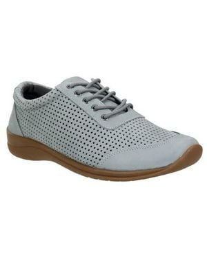 David Tate Suede Perforated Derby - Gray