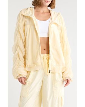 Free People Sheer Bliss Performance Jacket - Natural