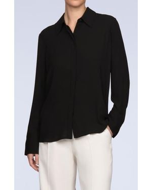 BCBGMAXAZRIA Ellen Oversize Button-Up Shirt - Black