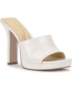 Jessica Simpson Azelica Platform Slide Sandal - White