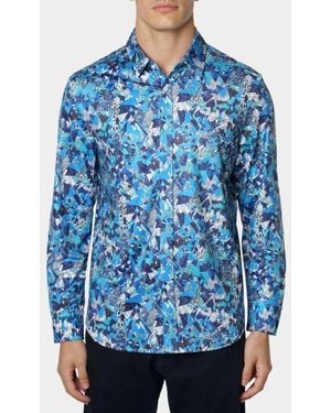 Robert Graham Degnan Long Sleeve Button-Up Shirt - Blue
