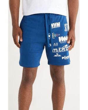 BBCICECREAM Whm Cotton Graphic Shorts - Blue