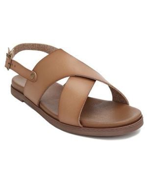 Seven7 Crisscross Slingback Sandal - Brown
