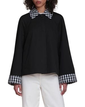 Bagatelle Cropped Trench Jacket - Black