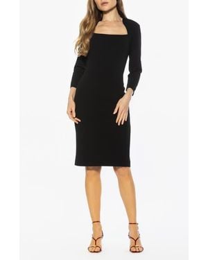 Alexia Admor Marais Neck Midi Sheath Dress - Black