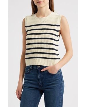 Rag & Bone Jenny Stripe Sweater Tank - Blue