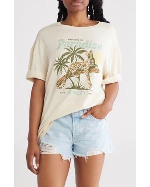 Hurley Welcome To Paradise Boyfriend Tee - Natural