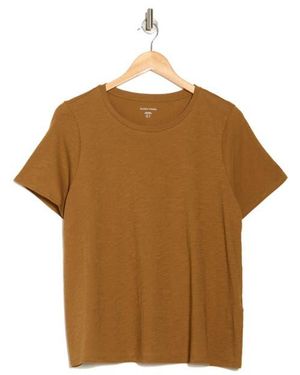 Eileen Fisher Organic Cotton T-Shirt - Brown