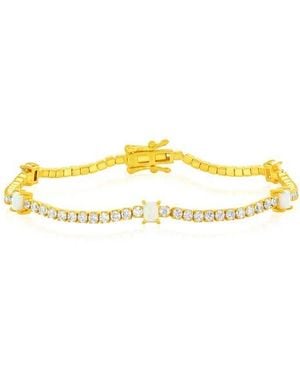 Simona Opal & Cubic Zirconia Tennis Bracelet - Yellow