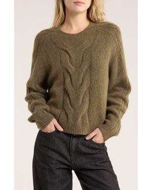 Rag & Bone Maia Cable Knit Sweater - Green