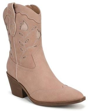 Sam & Libby Flash Western Faux Leather Bootie - Brown
