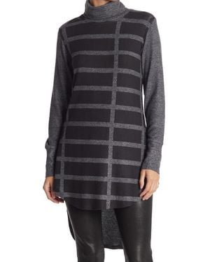 Go Couture Lion Turtleneck Tunic - Black