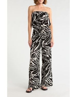 Elan Strapless Cover-Up Jumpsuit - White