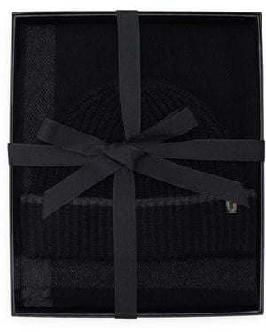 Vince Wool & Cashmere Beanie & Scarf Set - Black