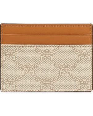 MCM Small Himmel Lauretos Coated Canvas Card Case - Metallic