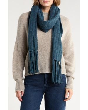 BCBGeneration Fringe Trim Muffler Scarf - Blue
